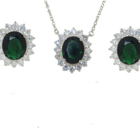 SOLD NWT jewelry set princess kate diana earring neck - Picture 2 of 4